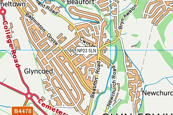 NP23 5LN map - OS VectorMap District (Ordnance Survey) NP23 5LN map - OS VectorMap District (Ordnance Survey)