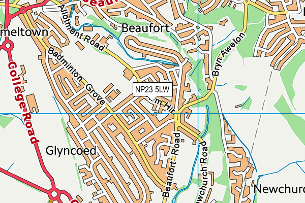 NP23 5LW map - OS VectorMap District (Ordnance Survey) NP23 5LW map - OS VectorMap District (Ordnance Survey)