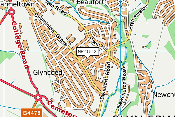 NP23 5LX map - OS VectorMap District (Ordnance Survey) NP23 5LX map - OS VectorMap District (Ordnance Survey)