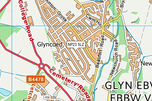 NP23 5LZ map - OS VectorMap District (Ordnance Survey) NP23 5LZ map - OS VectorMap District (Ordnance Survey)