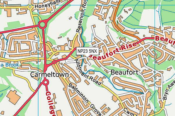 NP23 5NX map - OS VectorMap District (Ordnance Survey)