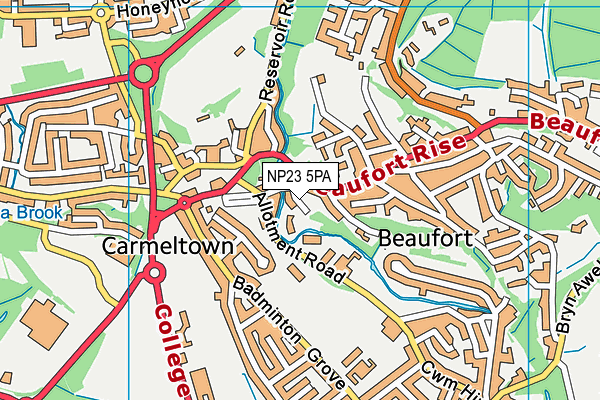 NP23 5PA map - OS VectorMap District (Ordnance Survey) NP23 5PA map - OS VectorMap District (Ordnance Survey)