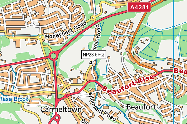 NP23 5PQ map - OS VectorMap District (Ordnance Survey)