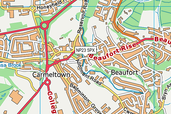 NP23 5PX map - OS VectorMap District (Ordnance Survey)