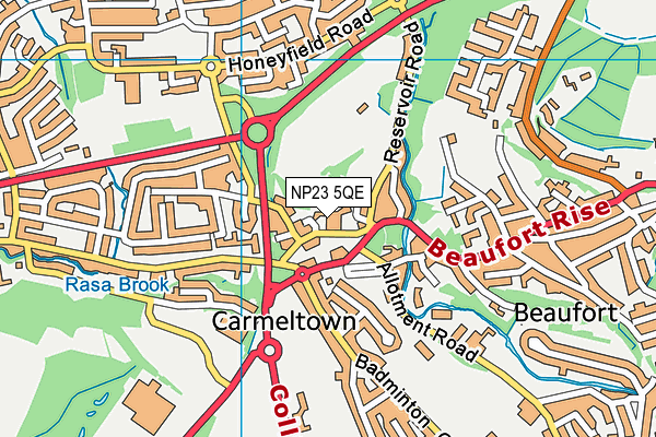 NP23 5QE map - OS VectorMap District (Ordnance Survey) NP23 5QE map - OS VectorMap District (Ordnance Survey)