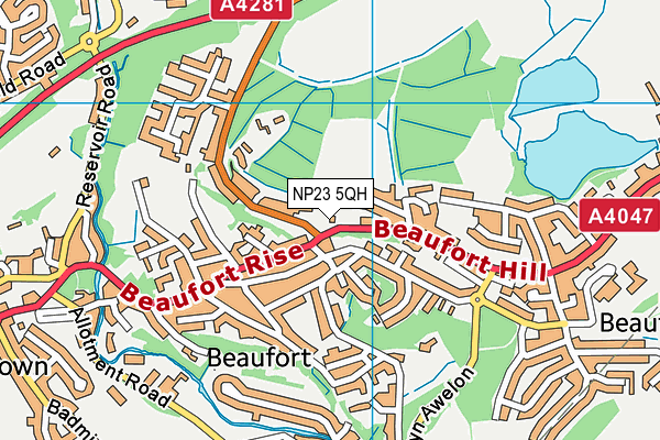 NP23 5QH map - OS VectorMap District (Ordnance Survey) NP23 5QH map - OS VectorMap District (Ordnance Survey)