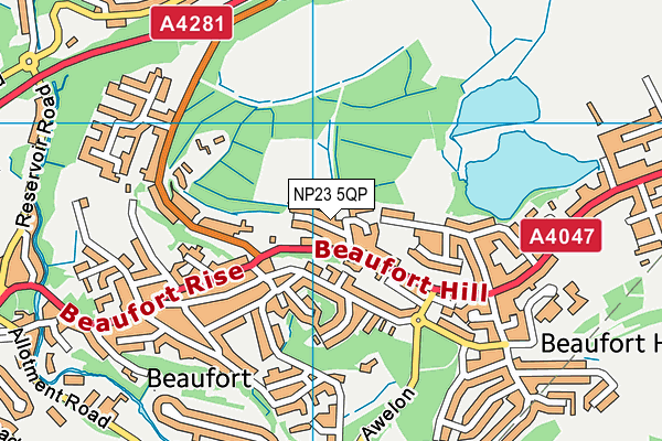 NP23 5QP map - OS VectorMap District (Ordnance Survey)