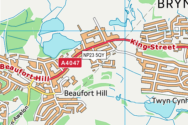 NP23 5QY map - OS VectorMap District (Ordnance Survey) NP23 5QY map - OS VectorMap District (Ordnance Survey)
