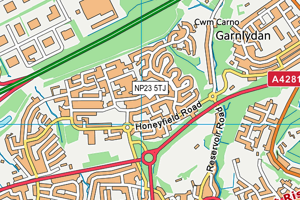 NP23 5TJ map - OS VectorMap District (Ordnance Survey) NP23 5TJ map - OS VectorMap District (Ordnance Survey)