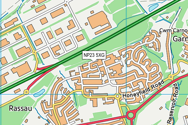 NP23 5XG map - OS VectorMap District (Ordnance Survey) NP23 5XG map - OS VectorMap District (Ordnance Survey)
