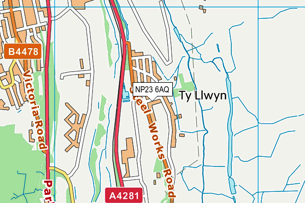 NP23 6AQ map - OS VectorMap District (Ordnance Survey) NP23 6AQ map - OS VectorMap District (Ordnance Survey)