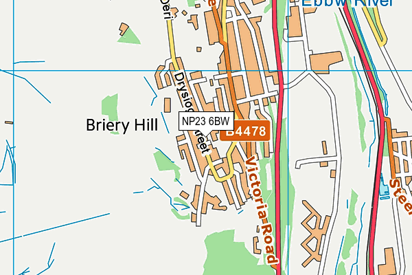 NP23 6BW map - OS VectorMap District (Ordnance Survey)