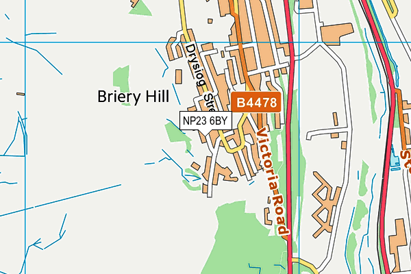 NP23 6BY map - OS VectorMap District (Ordnance Survey) NP23 6BY map - OS VectorMap District (Ordnance Survey)