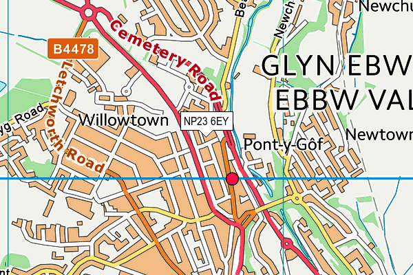 NP23 6EY map - OS VectorMap District (Ordnance Survey) NP23 6EY map - OS VectorMap District (Ordnance Survey)