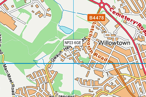 NP23 6GE map - OS VectorMap District (Ordnance Survey)