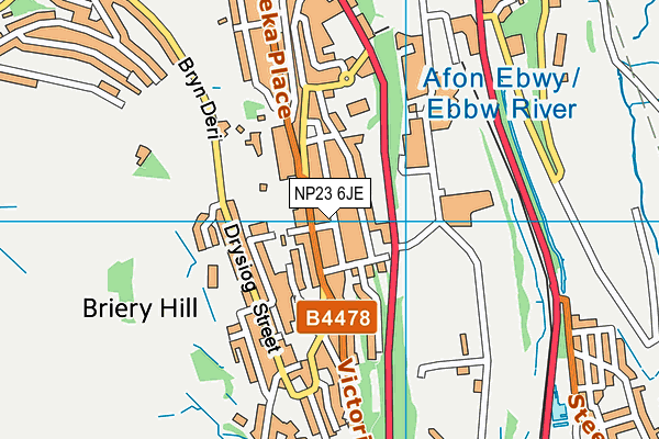 NP23 6JE map - OS VectorMap District (Ordnance Survey)