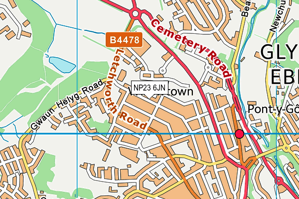 NP23 6JN map - OS VectorMap District (Ordnance Survey) NP23 6JN map - OS VectorMap District (Ordnance Survey)