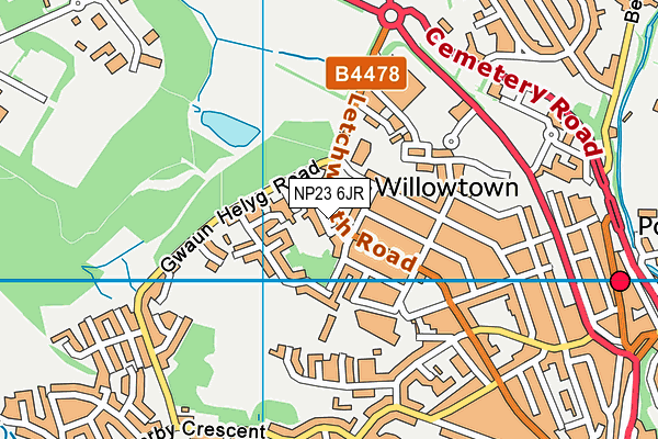 NP23 6JR map - OS VectorMap District (Ordnance Survey) NP23 6JR map - OS VectorMap District (Ordnance Survey)