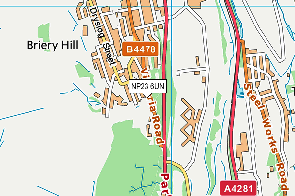 NP23 6UN map - OS VectorMap District (Ordnance Survey)