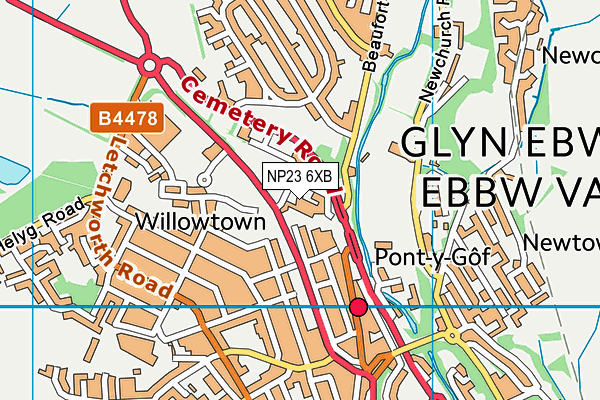NP23 6XB map - OS VectorMap District (Ordnance Survey) NP23 6XB map - OS VectorMap District (Ordnance Survey)