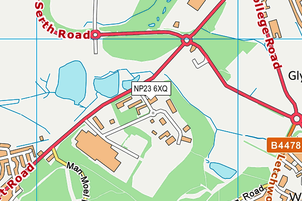 NP23 6XQ map - OS VectorMap District (Ordnance Survey)