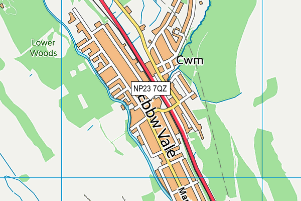 NP23 7QZ map - OS VectorMap District (Ordnance Survey) NP23 7QZ map - OS VectorMap District (Ordnance Survey)