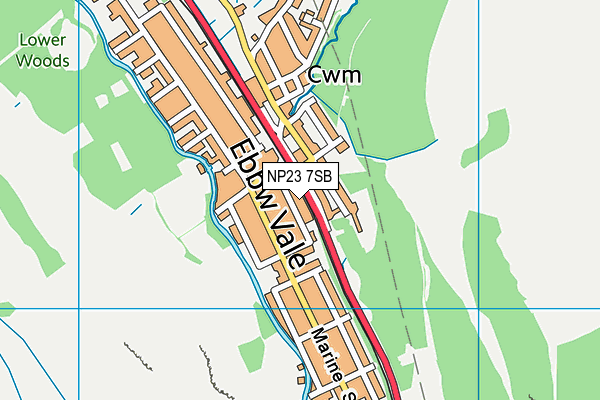 NP23 7SB map - OS VectorMap District (Ordnance Survey)