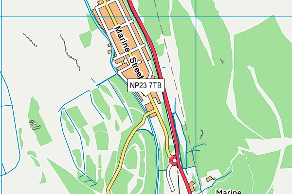 NP23 7TB map - OS VectorMap District (Ordnance Survey) NP23 7TB map - OS VectorMap District (Ordnance Survey)