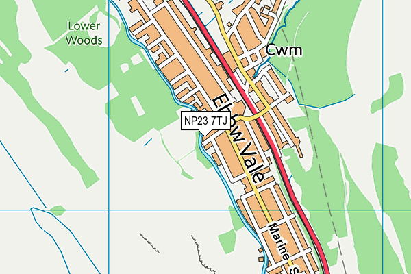 NP23 7TJ map - OS VectorMap District (Ordnance Survey)
