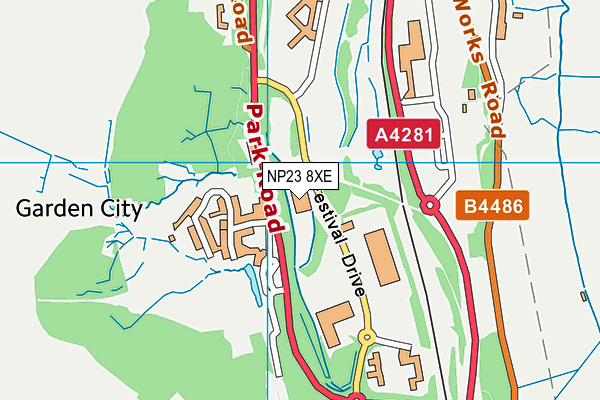 NP23 8XE map - OS VectorMap District (Ordnance Survey) NP23 8XE map - OS VectorMap District (Ordnance Survey)