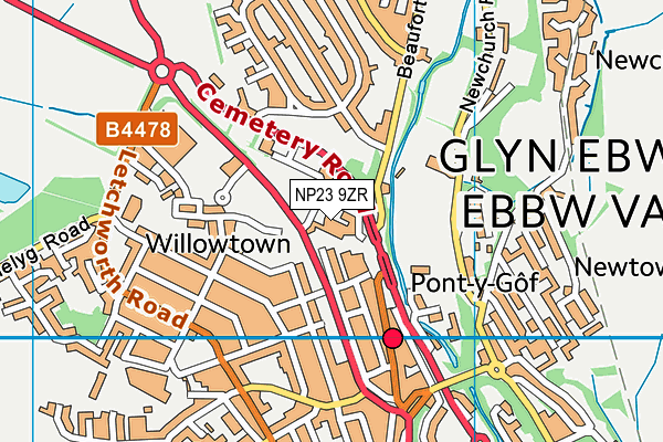 NP23 9ZR map - OS VectorMap District (Ordnance Survey) NP23 9ZR map - OS VectorMap District (Ordnance Survey)