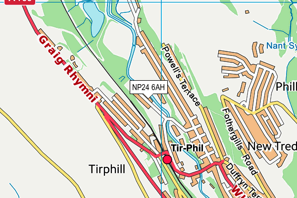 NP24 6AH map - OS VectorMap District (Ordnance Survey) NP24 6AH map - OS VectorMap District (Ordnance Survey)