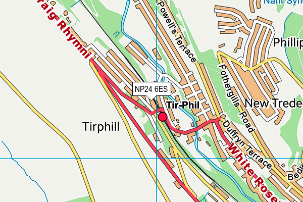 NP24 6ES map - OS VectorMap District (Ordnance Survey) NP24 6ES map - OS VectorMap District (Ordnance Survey)