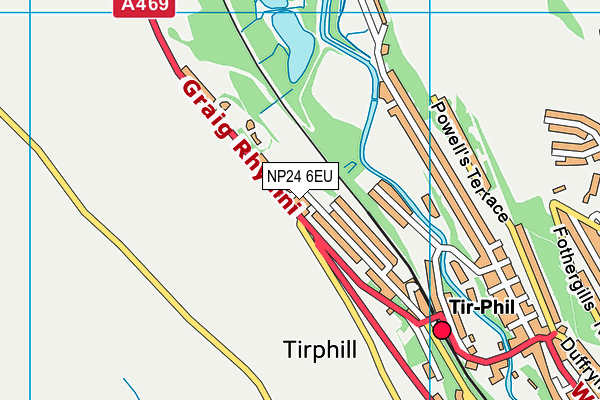 NP24 6EU map - OS VectorMap District (Ordnance Survey)