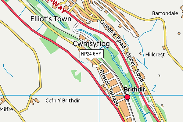 NP24 6HY map - OS VectorMap District (Ordnance Survey)
