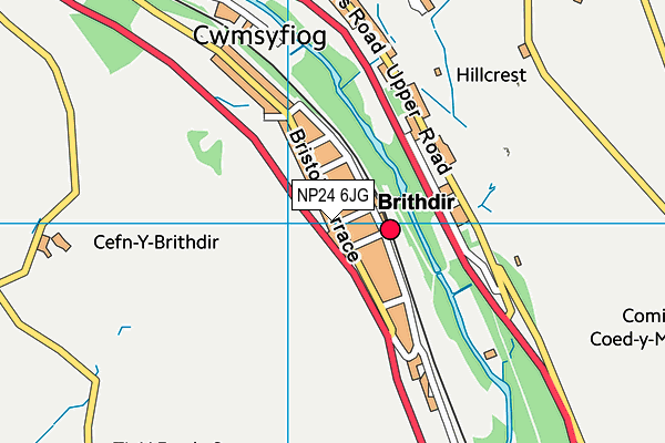 NP24 6JG map - OS VectorMap District (Ordnance Survey)
