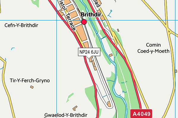 NP24 6JU map - OS VectorMap District (Ordnance Survey) NP24 6JU map - OS VectorMap District (Ordnance Survey)