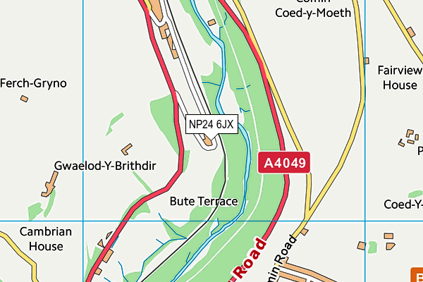 NP24 6JX map - OS VectorMap District (Ordnance Survey) NP24 6JX map - OS VectorMap District (Ordnance Survey)