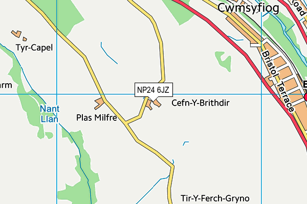 NP24 6JZ map - OS VectorMap District (Ordnance Survey) NP24 6JZ map - OS VectorMap District (Ordnance Survey)