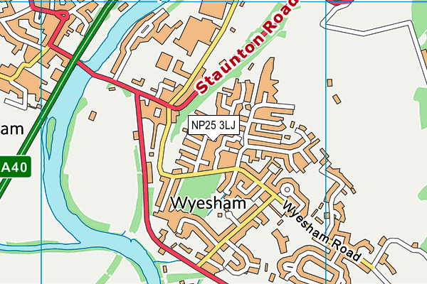NP25 3LJ map - OS VectorMap District (Ordnance Survey) NP25 3LJ map - OS VectorMap District (Ordnance Survey)