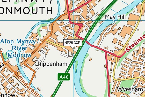 NP25 3XP map - OS VectorMap District (Ordnance Survey) NP25 3XP map - OS VectorMap District (Ordnance Survey)