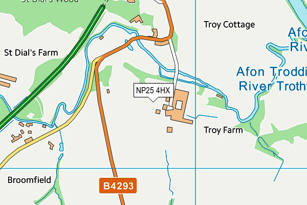 NP25 4HX map - OS VectorMap District (Ordnance Survey) NP25 4HX map - OS VectorMap District (Ordnance Survey)