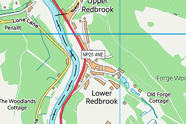 NP25 4NE map - OS VectorMap District (Ordnance Survey) NP25 4NE map - OS VectorMap District (Ordnance Survey)