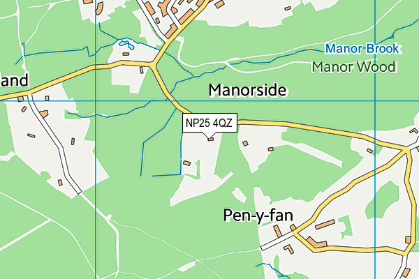NP25 4QZ map - OS VectorMap District (Ordnance Survey)