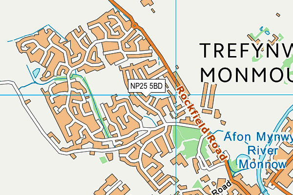 NP25 5BD map - OS VectorMap District (Ordnance Survey) NP25 5BD map - OS VectorMap District (Ordnance Survey)