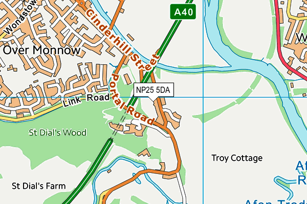 NP25 5DA map - OS VectorMap District (Ordnance Survey) NP25 5DA map - OS VectorMap District (Ordnance Survey)