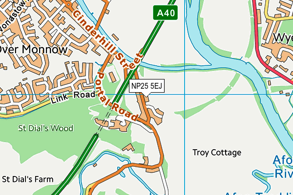 NP25 5EJ map - OS VectorMap District (Ordnance Survey)