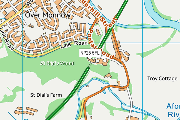 NP25 5FL map - OS VectorMap District (Ordnance Survey) NP25 5FL map - OS VectorMap District (Ordnance Survey)