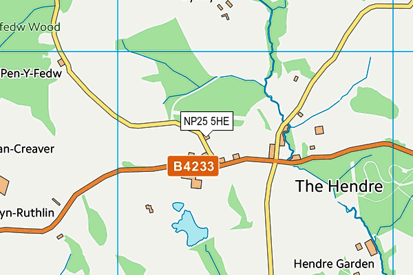 NP25 5HE map - OS VectorMap District (Ordnance Survey) NP25 5HE map - OS VectorMap District (Ordnance Survey)