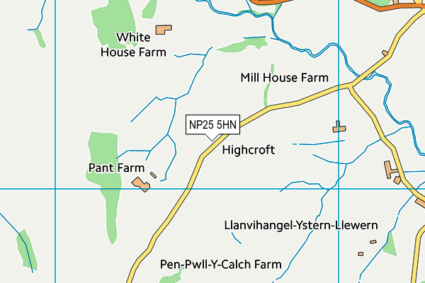 NP25 5HN map - OS VectorMap District (Ordnance Survey) NP25 5HN map - OS VectorMap District (Ordnance Survey)